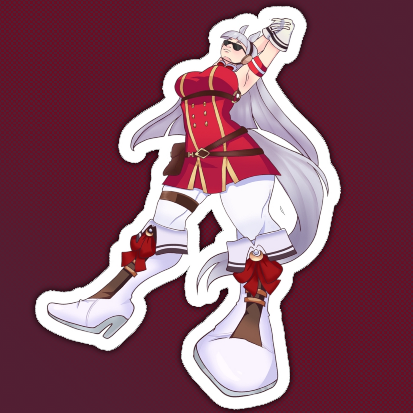 6" Gold Ship Kiss-Cut Sticker